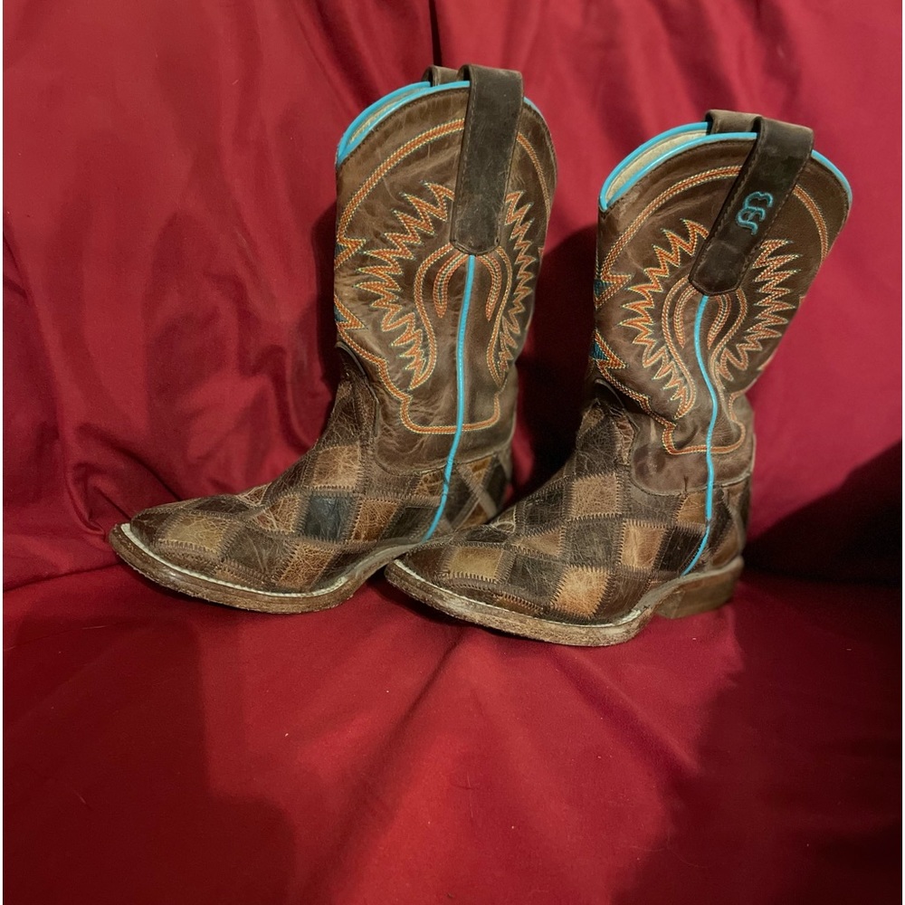 Kids Anderson Bean patchwork size 10 boots